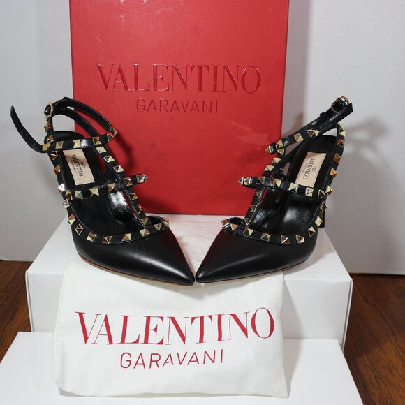 Valentino Garavani Rockstud Ankle Strap Pump - Picture 1 of 3